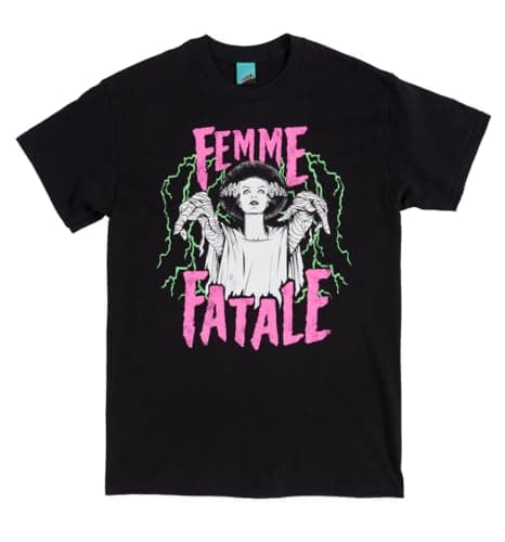 Image of TruffleShuffle Universal Monsters The Bride of Frankenstein Femme Fatale Black T Shirt