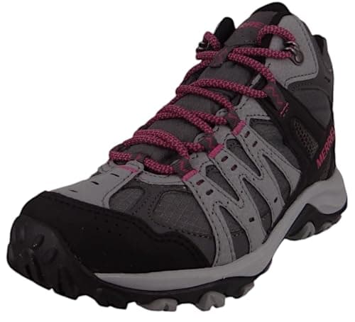 Image of Merrell Women's Accentor 3 Gore-TEX Mid Boots, Women's Waterproof and Breathable Hiking Boots, Women's Walking Boots, Hiking, Trekking and Walking Footwear, Grey, UK7