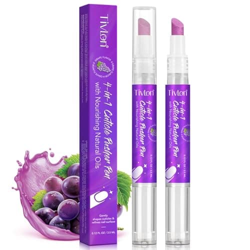 Image of Cuticle Oil Pusher Pen - 2PCS 4 in 1 Cuticle Remover Pen for Nails, Nail Care Oil Pens with Micro-Dosin Oil for Hangnails, Dry & Damaged Nails, Moisturize Strengthen