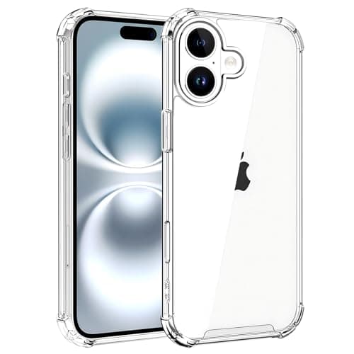 Image of Whioltl Clear Case for iPhone 16 6.1-inch, Non-Yellowing Phone Bumper Cover, Crystal Transparent TPU Phone Case, Anti-Scratch and Shockproof with Mil-grade Airbag Drop Protection, Thin Slim Fit Cover