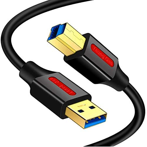 Image of Yeung Qee USB 3.0 A Male to B Male Cable 3M, Superspeed USB 3.0 Type A to B Cable Compatible with Printers,Docking Station,External Hard Drivers,Scanner,Hub and More Devices (3m/10ft)