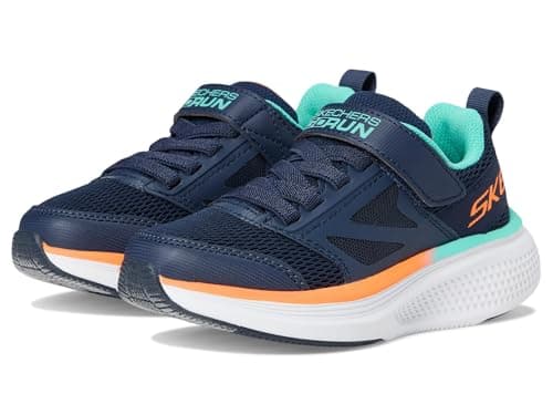 Image of Skechers Boy's Go Run Elevate 2.0 Find My Sneakers, Navy Textile/Navy Synthetic/Orange & Blue, 13 UK Child
