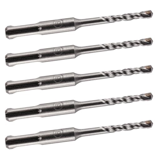 Image of 5 PACK OF - 5.5mm x 110mm LONG SDS + PLUS MASONRY DRILL BIT, TUNGSTEN CARBIDE TIP, FOR STONE CONCRETE BRICK