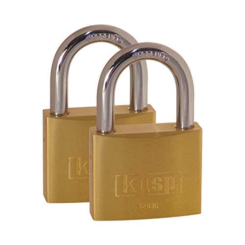 Image of Kasp K12030D2 30 mm Brass Padlock Keyed Alike (Pack of 2)