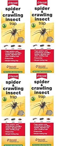 Image of 4 x Rentokil 3 Pack Spider & Crawling Insect Beetle Ants Cockroaches Trap
