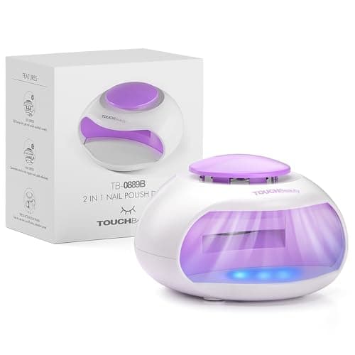 Image of TOUCHBeauty Mini-Sized Nail Dryer with Fan and 3 LED Light for Regular Nail Polish Lamp AG-0889N
