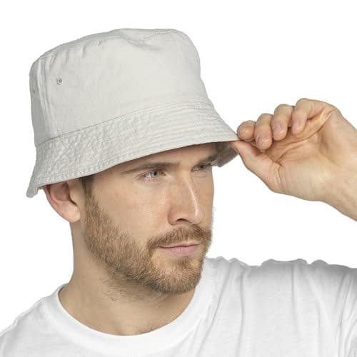 Image of A2Z Mens Bucket Hat Summer Foldable - Men Bucket Hats AZ4816 Beige M/L