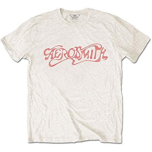 Image of Aerosmith Classic Logo Official Tee T-Shirt Mens Unisex (Medium) White