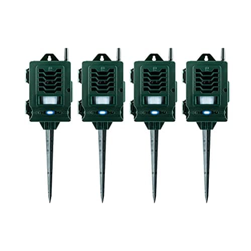 Image of Pestbye® Ultrasonic Smart Link Cat Repellent System - Battery Powered Motion Activated & Waterproof - The Ultimate in Cat Repellers with Ground Stake - Set of 4