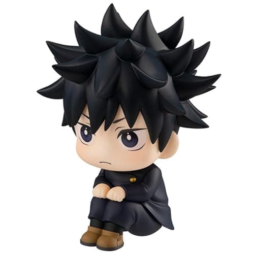 Image of Puruuige Megumi Fushiguro Figure Statue Anime Q Version Megumi Figurine 3.93'' Look Up Pose Model Statue PVC Cute Cake Decoration