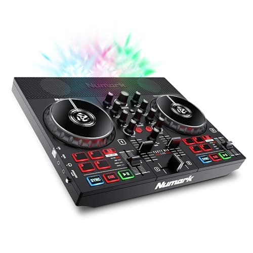 Image of Numark Party Mix Live DJ Controller with Speakers, Lights, 2 Decks, Mixer, Audio Interface and Serato Lite