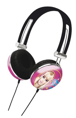 Image of LEXIBOOK, Barbie, Stereo Headphones, kids safe volume, foldable and adjustable, pink, Design May Vary