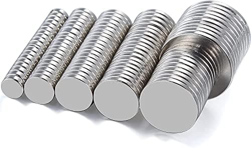 Image of 100PCS Neodymium Magnets - 20mm 15mm 10mm 5mm Diameter Round Strong Magnets,Small Round Magnet for Whiteboards, Fridge or Picture Magnet