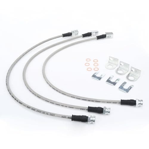 Image of AC PERFORMANCE Stainless Steel Brake Lines for 1987-2006 Jeep Wrangler TJ/YJ/XJ - 89715, Front/Rear