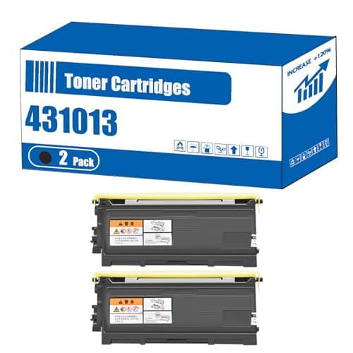 Image of Compatible for Ricoh 431013 Toner Cartridges Type 1190 Fax 1190L Printers, High Yield 3500 Pages, Accurate Imaging Rich Colors (2-Pack Black)