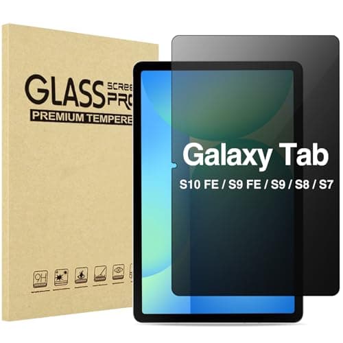Image of ProCase Privacy Screen Protector for Galaxy Tab S10 FE 2025/Tab S9 FE 10.9"/Tab S9 11" 2023/Tab S8 2022/Tab S7 2020, Anti-Spy Tempered Glass Film Guard for Tablet (SM-X520/X510/X710/X700/T870)
