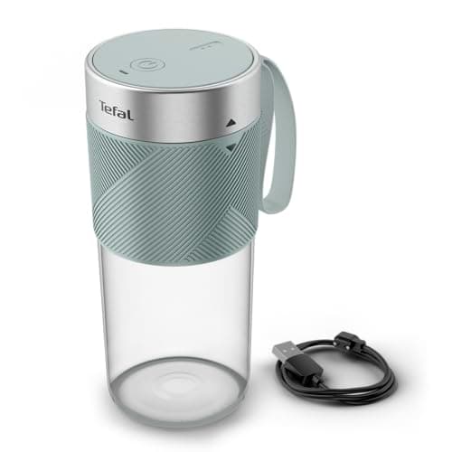 Image of Tefal Lightmix Portable Blender, Powerful Cordless Mini Blender, Rechargeable, Portable Smoothies, Protein Shakes, Blends Ice & Frozen Fruit, 300ml BL1C0430