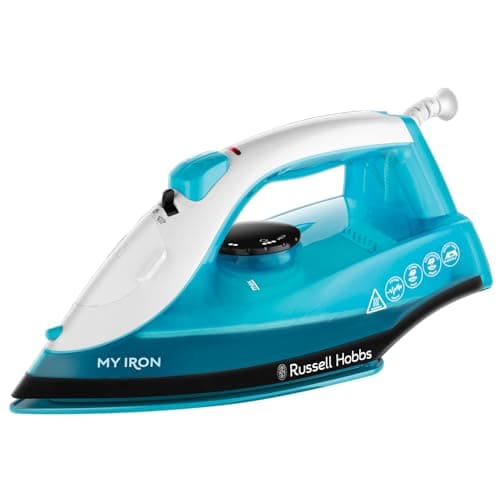 Image of Russell Hobbs My Iron Steam Iron, Ceramic Soleplate, 260ml Water Tank, 120g steam shot, 28g continuous steam, Self-Clean Function, 2m Cord, Vertical and variable steam, 1800W, 25580