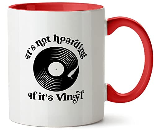 Image of Hippowarehouse It's not Hoarding if It's Vinyl Printed Mug Various Colour Options Ceramic Cup Kitchenware 11oz