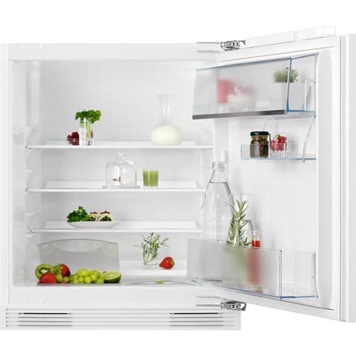 Image of AEG 6000 Series Integrated Under Counter Larder Fridge NSK6I82EF, 81.9 cm, 133 Litres, Auto Defrost, Flexible Storage with OptiSpace, Safety Glass Shelves, LED, 819x596x547mm, Class E