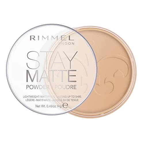Image of RIMMEL LONDON - Stay Matte Pressed Powder - Lightweight, Oil Absorbing, Smooth Non-Powdery Texture, Lasting Up To 5hrs - For All Skin Types - Dermatologically Tested - 004 Sandstorm - 14g