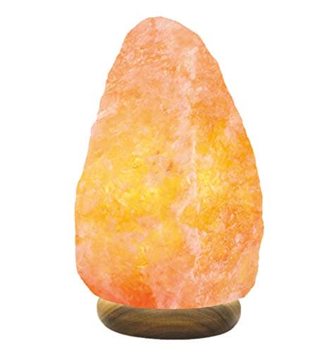 Image of 9–12 Kg Himalayan Crystal Salt Lamp – Handcrafted with Natural Wooden Base – UK Certified Plug & Button Cable – Therapeutic & Decorative Gift for Wedding, Anniversary, or Home
