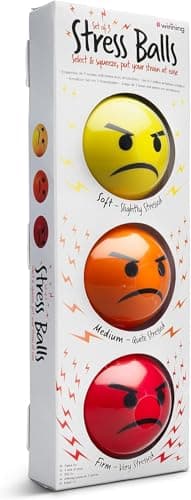 Image of #winning Emoticon Stress Balls 3 Set Various Firmness Hand Therapy Stress Relief