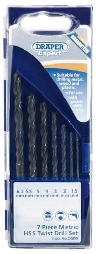 Image of Draper 24899 Expert Metric Drill Bit Set, 1.5mm-6mm, Blue, 7 Pcs
