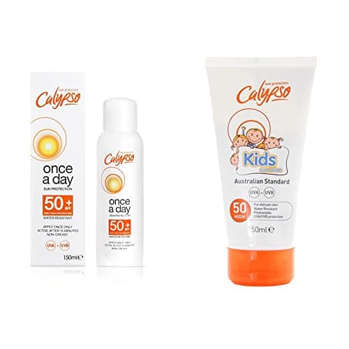 Image of Calypso Once a Day Sun Protection Lotion with SPF 50 & Australian Standard Kids Sun Lotion SPF50