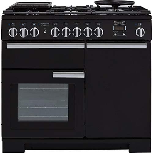 Image of Rangemaster Professional Deluxe 100cm Dual Fuel Range Cooker - Black