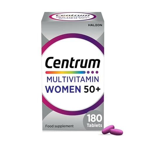 Image of Centrum Women 50+ Tablets Multivitamin & Mineral Supplements, 23 Essential nutrients Including Vitamin D, C, and Iron, 180 Tablets