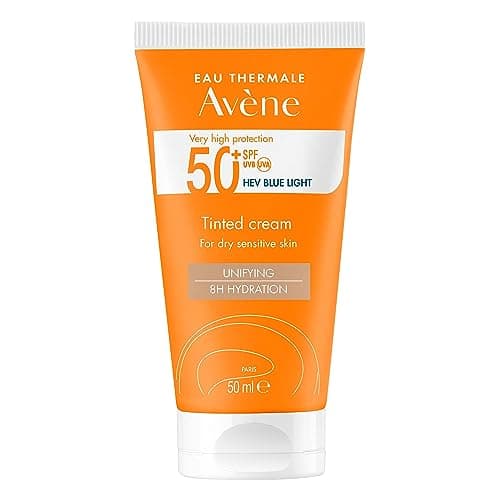 Image of Avène SPF50+ Tinted Sun Cream 50ml, Very High Protection Tinted Sunscreen for Dry Sensitive Skin, Radiant Finish, Sun Protection