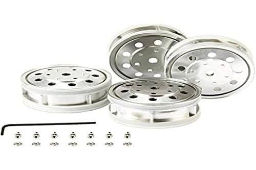 Image of Tamiya 56518 1:14 Truck Trailer Rims 22 mm Plastic Euro Look Chrome (Matte) Pack of 2