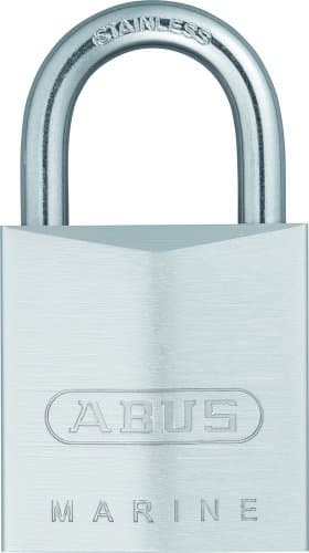 Image of ABUS Marine padlock 75IB/30 - weatherproof - brass lock body with nickel pearl coating - ABUS security level 5 - silver