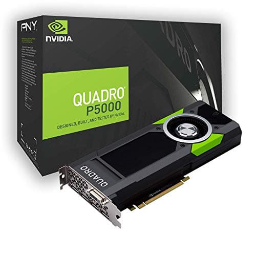 Image of PNY Quadro P5000 Professional Graphic Card 16GB GDDR5 PCI Express 3.0 x16, Dual Slot, 4x DisplayPort, 1x DVI-I DL, 5K Support, Ultra-quiet active fan