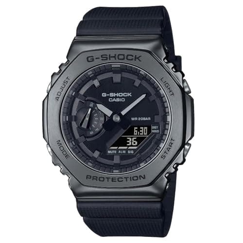 Image of Casio GM-2100BB-1AER G-Shock Analog-Digital Quartz Watch with Stainless Steel Case Band, Bluetooth Connectivity, 200 Metres Water Depth, Classic Men, Black