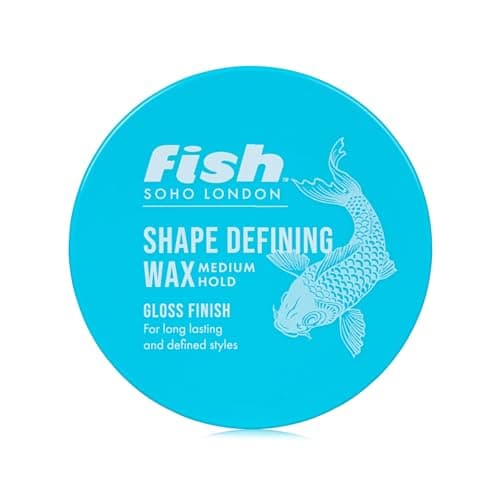 Image of FISH Original Fish Shape Defining Hair Wax, Mens Hair Styling Product Suitable for Short & Medium Length Hair. Stylist & Barber Used, Medium hold, Gloss Finish, 100 ml