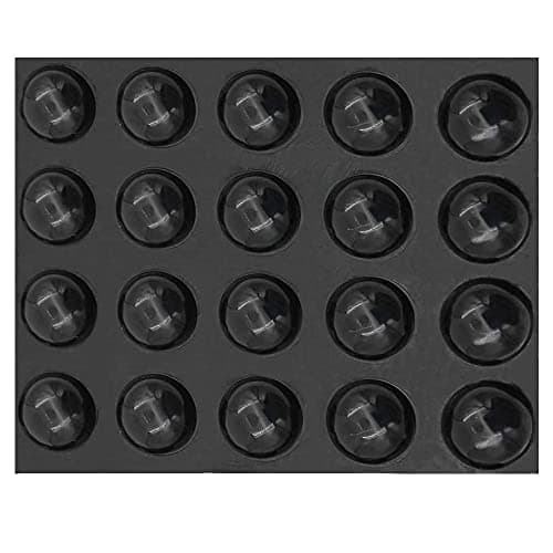 Image of 20 Pcs Rubber Feet Pads Self Adhesive Isolation Feet Speakers Foot Shock Absorption Vibration Anti-shock Self-adhesive Pad for Speakers Electronics Table Tops Laptop and Drawers Black