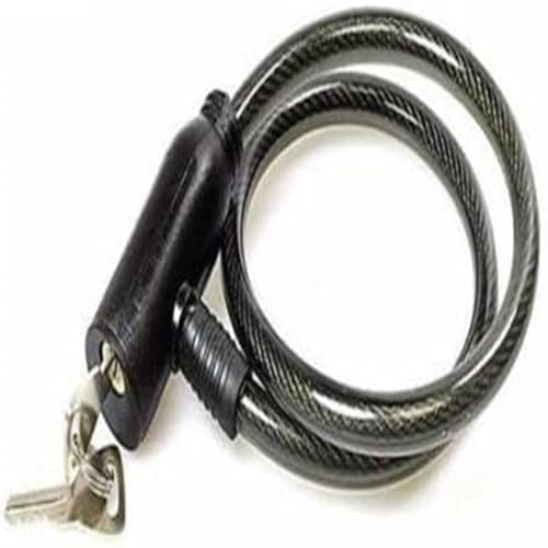 Image of PaulStore Steel Spiral Cable Bicycle Bike Lock 2 Keys Cycle Chain PVC Non scrachable Sleve (Black)