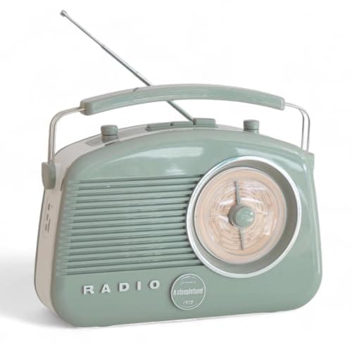 Image of Steepletone Brighton BT 60s Retro Portable MW/LW/FM Radio with Bluetooth - Sage Green