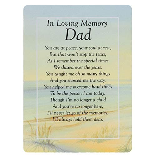 Image of Widdle Celebrations In Loving Memory Dad Waterproof Graveside Memorial Card - TY192