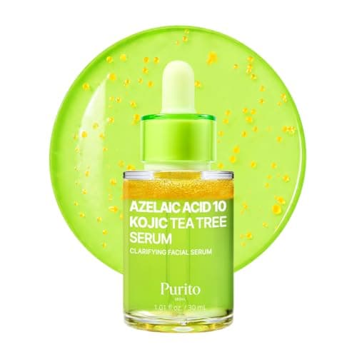 Image of PURITO Azelaic Acid 10% + Kojic Acid + Tea Tree Facial Serum | for Blemish-Prone, Oily & Sensitive Skin | Redness Soothing | Korean Skincare, 30mL 1.01 fl.oz