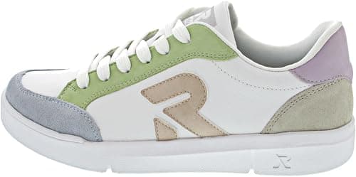 Image of Rieker Low Trainers, Multicoloured, Bleu Weiss Lightmint Rose, 5 UK