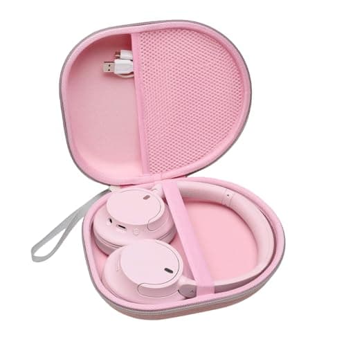 Image of XANAD Carrying Case for Sony WH-CH720N/WH-CH520/WH-1000XM4/WH-1000XM5/WH-1000XM6 Noise Cancelling Wireless Bluetooth Headphones Portable Travel Headphone Storage Cover Bag (Pink)