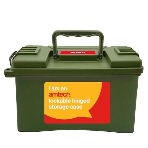 Image of Amtech - Plastic Tool Box, Waterproof Storage Box with Twin Locking Points for Secure Storage, Durable Toolbox for Daily Use, Stackable Space-Saving Design, Maximum Capacity of 4kg/ 4.7L
