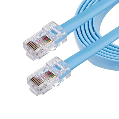 Image of StarTech.com ROLLOVERMM6 Cisco Console Rollover Cable, RJ45 Ethernet, Network Cable, RJ-45 (M) to RJ-45 (M), 6 ft Moulded, Flat, Blue