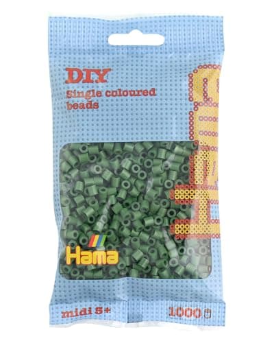 Image of Hama Beads Bag | Approx. 1000 Midi Fuse Beads | Mosaic Decoration Arts & Craft for Creative Children Ages 5+ | Forrest Green