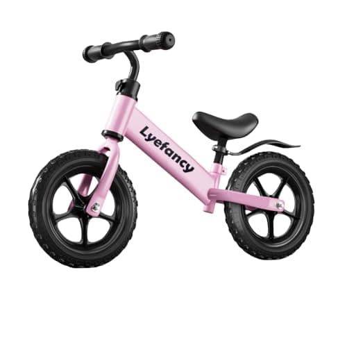 Image of Lyefancy 12" Balance Bike for 2, 3, 4, 5 Year Old Boys Girls, Balance Bike Training Bicycle for Kids, No Pedal Adjustable Seat Walking Bike - Toddler First Bike Ride On Toys (Pink)
