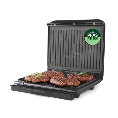 Image of Salter ActiGrill Family – 8 Portion Large Health Grill, Floating Hinge To Cook Thicker Pieces Of Food & Deep Fill Paninis, PFAS-Free Non-Stick Cooking Plates, Automatic Temperature Control, 2000W