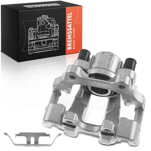 Image of Frankberg Brake Caliper Disc Brake Rear Right with Bracket (hole spacing 76, 2mm) Compatible with 1 Series F20 2 F23 F34 3 Series F30 F35 F80 3 Series F30 F80 4 F33 F83 Replace# 34216850858